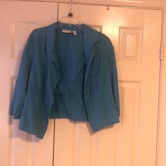 Chico’s linen jacket.  Size 2. - Picture 2 of 4
